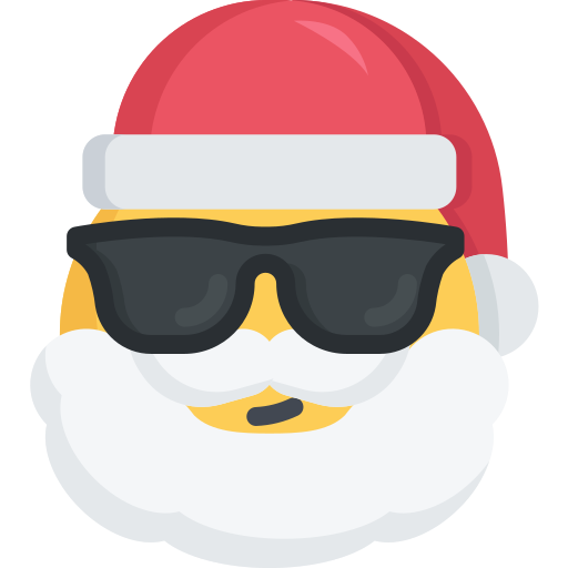 Christmas, cool, emoji, santa, sunglasses icon - Free download