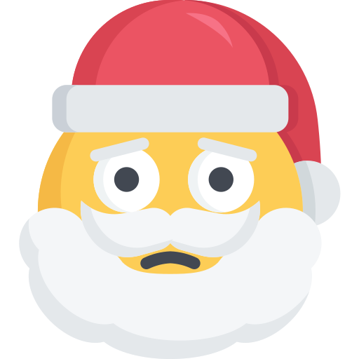 Christmas, emoji, sad, santa, upset icon - Free download