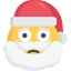 christmas, emoji, sad, santa, upset 