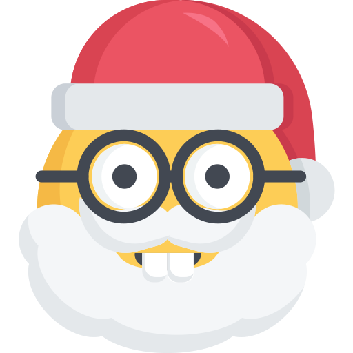 Christmas, emoji, nerd, santa, smart icon - Free download