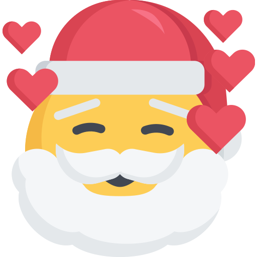 Christmas, emoji, inlove, love, santa icon - Free download