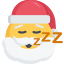 christmas, emoji, santa, sleep, tired 