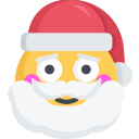 christmas, emoji, happy, santa, smile