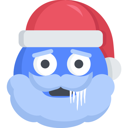 Christmas, cold, emoji, freezing, santa icon - Free download