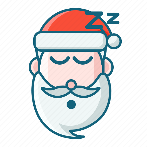 Christmas, emoticon, santa, sleepy icon - Download on Iconfinder