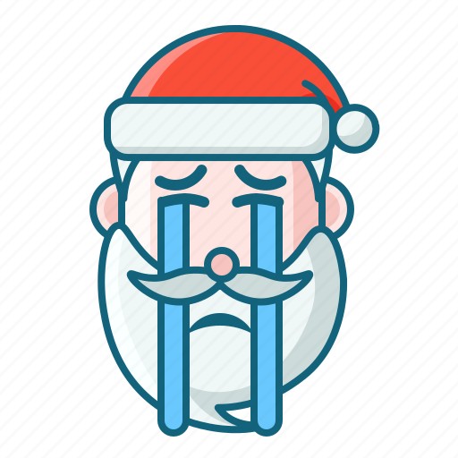 Christmas, cry, emoticon, santa icon - Download on Iconfinder