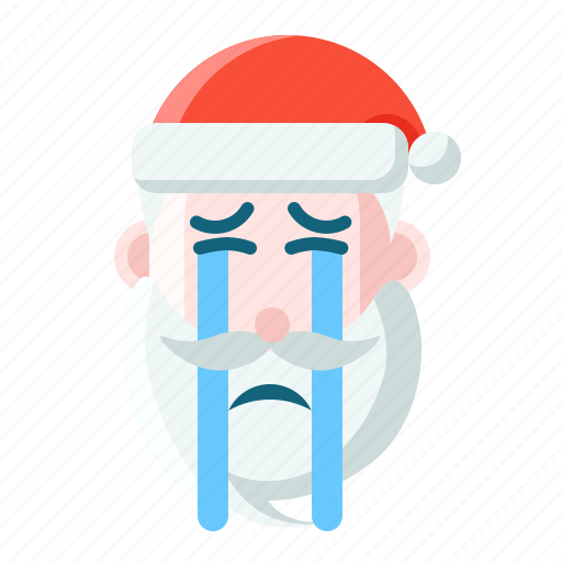 Christmas, cry, emoticon, santa icon - Download on Iconfinder