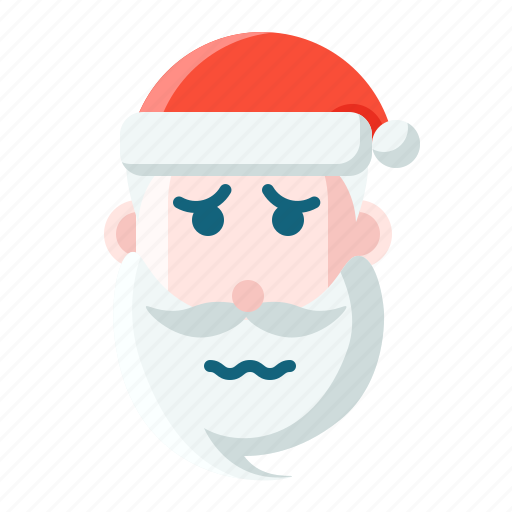 Christmas, emoticon, sad, santa, scare icon - Download on Iconfinder