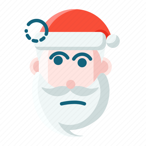Christmas, emoticon, santa, thinking icon - Download on Iconfinder