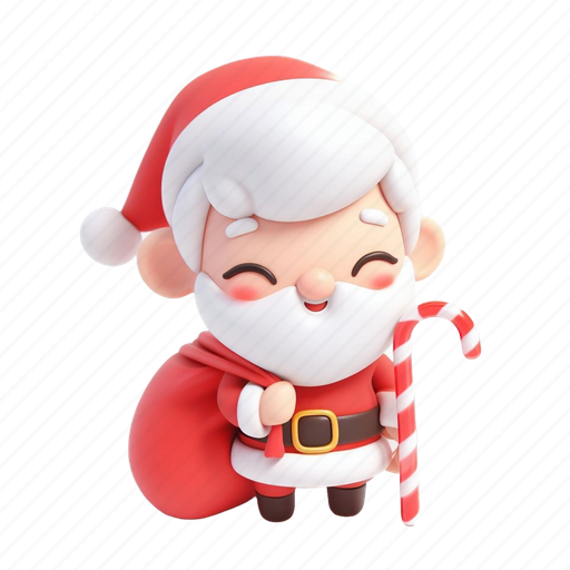 Santa, winter, gift, holiday, new year, xmas, christmas 3D illustration - Download on Iconfinder