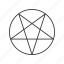 evil symbol, inverted pentagram, pentagram, star 