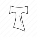 cross, evil symbol, letter t, tau cross