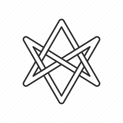 Hexagram, six pointed star, star, unicursal heaxagram icon - Download on Iconfinder