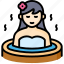 sauna, relaxation, women, female, bath 