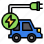 ecology, car, electric, charge, cable, energy, vehicle 