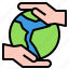 global, save, earth, hand, ecology, protection 