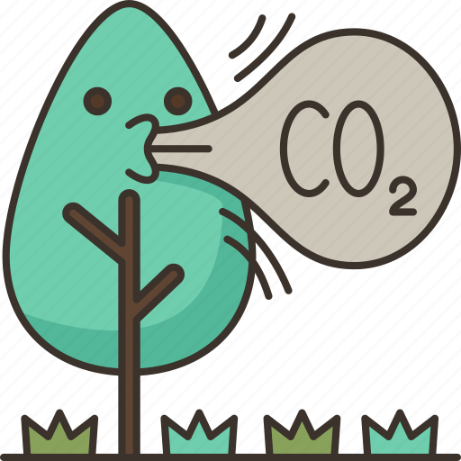 Carbon, capture, pollution, trees, environment icon - Download on Iconfinder