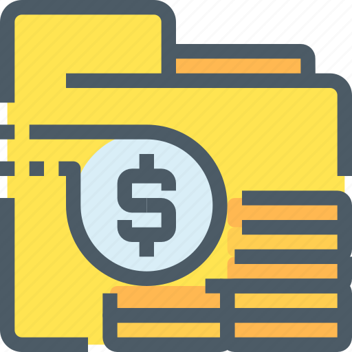 Banking, coin, file, folder, investment, money, saving icon - Download on Iconfinder