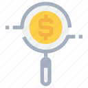 bank, business, coin, money, research, search