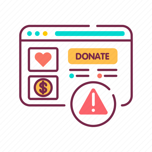 Charity, donation, online, scam, volunteering, webpage icon - Download on Iconfinder