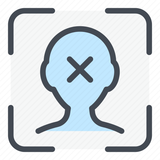 Scan, face, id, scanning, wrong, error, fail icon - Download on Iconfinder