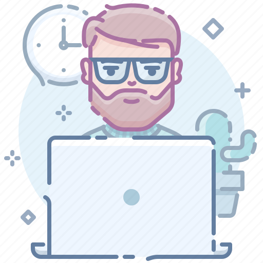 Laptop, man, workplace icon - Download on Iconfinder