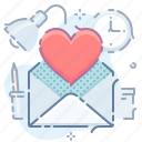 valentine, envelope, romantic