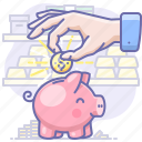 piggy bank, save money
