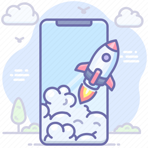 Launch, mobile, rocket, smartphone, startup icon - Download on Iconfinder