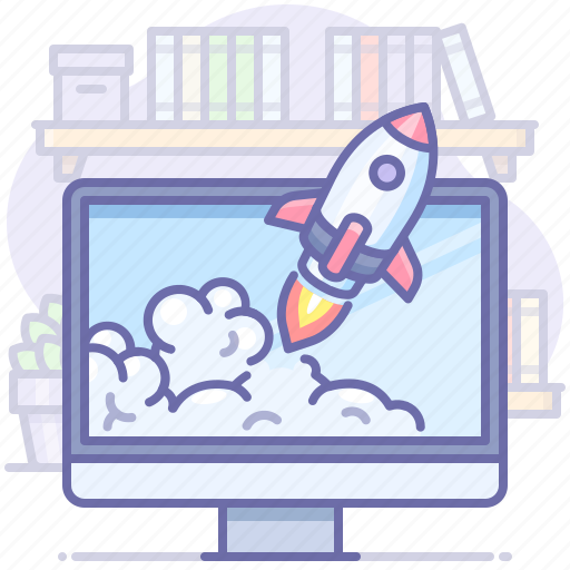 Computer, launch, rocket, startup icon - Download on Iconfinder