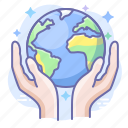 care, earth, hands