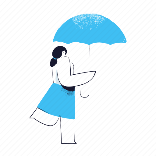 Weather, security, umbrella, protection, safety, woman illustration - Download on Iconfinder