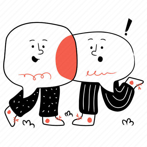 Communication, chat, conversation, message, messaging, talk illustration - Download on Iconfinder