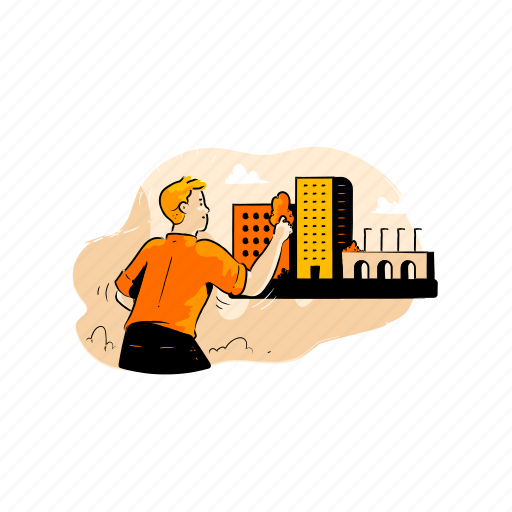 Business, infrastructure, buildings, office, metropolis, building illustration - Download on Iconfinder