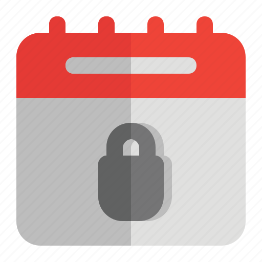 Agenda, calendar, lock, locked, schedule icon - Download on Iconfinder