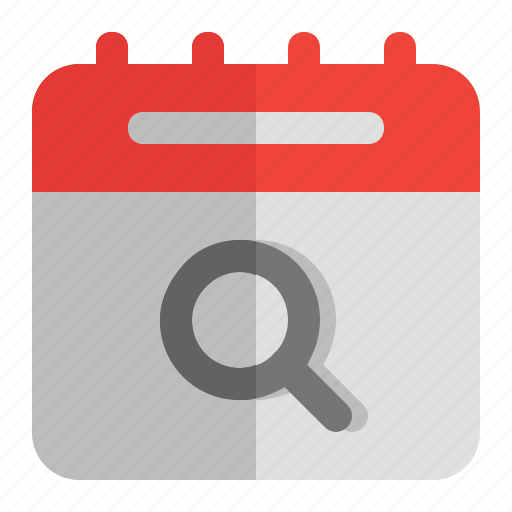 Agenda, calendar, find, magnifier, schedule, search icon - Download on Iconfinder
