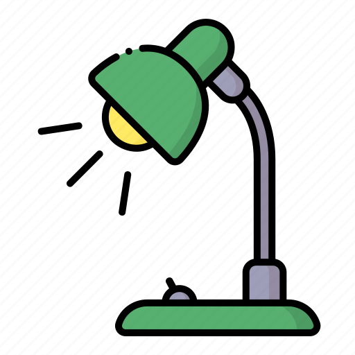 Desk, desk lamp, furniture, illumination, lamp, light icon - Download on Iconfinder