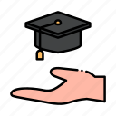 cap, education, graduate, graduation, graduation cap, mortarboard