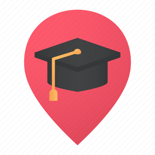 Location, map location, pin, placeholder, pointer, position, school icon - Download on Iconfinder
