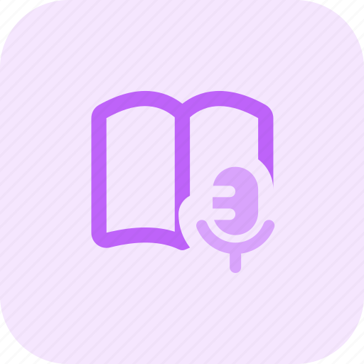 Open, book, mic, education, school icon - Download on Iconfinder
