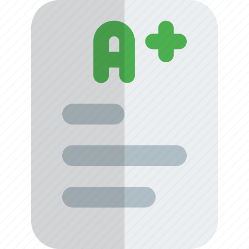 A, plus, paper, education icon - Download on Iconfinder