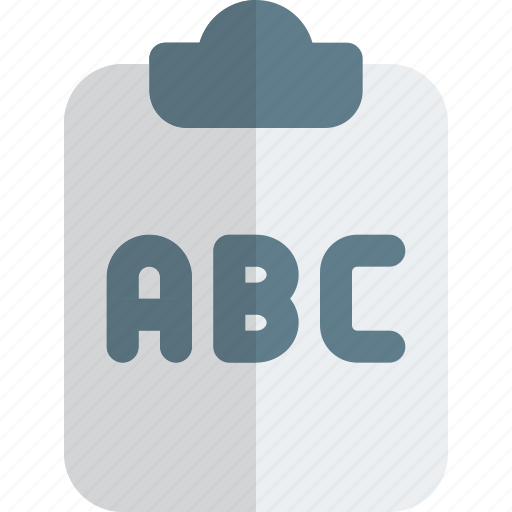 Abc, on, the, paper, education, school icon - Download on Iconfinder