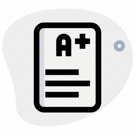 A, plus, paper, education icon - Download on Iconfinder