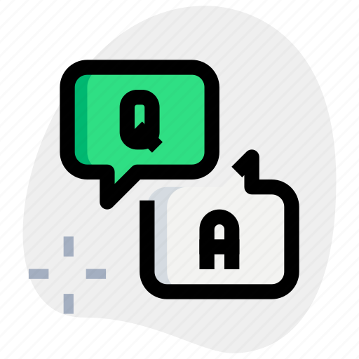 Q, a, chat, education, school, green icon - Download on Iconfinder