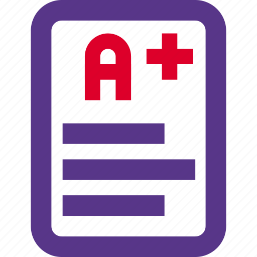 A, plus, paper, education, school icon - Download on Iconfinder