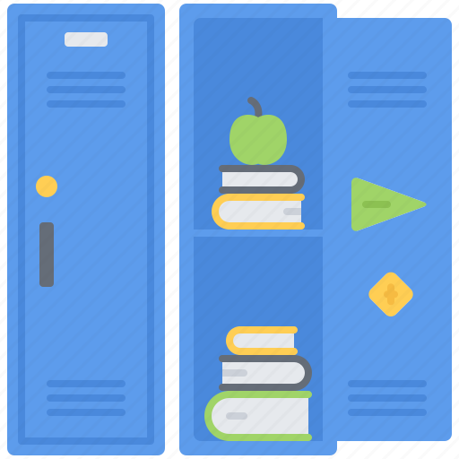 Apple, book, college, learning, lock, locker, school icon - Download on Iconfinder