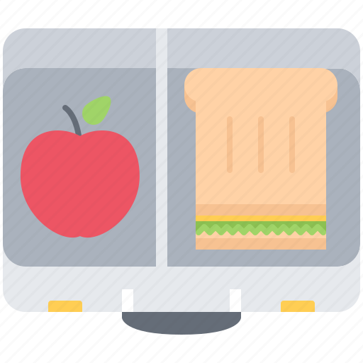 Apple, box, college, food, launch, learning, sandwich icon - Download on Iconfinder