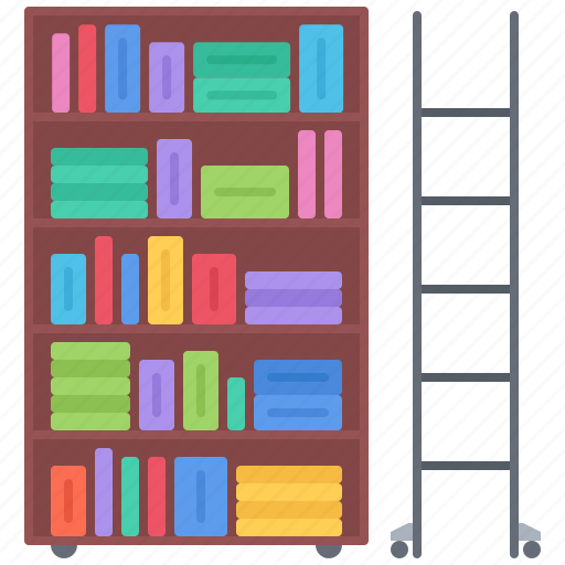 Book, college, ladder, library, school, shelf, university icon - Download on Iconfinder