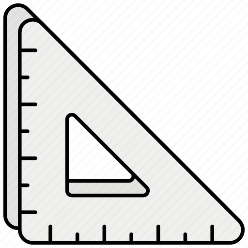 .svg, triangular ruler, measure, tool, equipment, ruler, scale icon - Download on Iconfinder