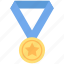 achievement, award, medal, reward, ribbon, star 